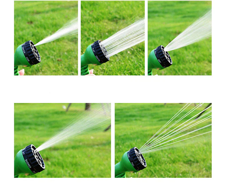 Expandable Garden Hose with Spray Nozzle – FlexaFlow