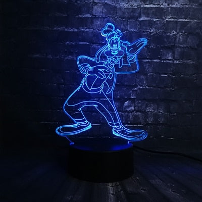 ToonLuxe 3D Night Light | Vibrant Mickey & Minnie LED bedroom lamp with remote control