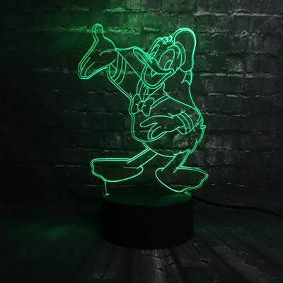ToonLuxe 3D Night Light | Vibrant Mickey & Minnie LED bedroom lamp with remote control