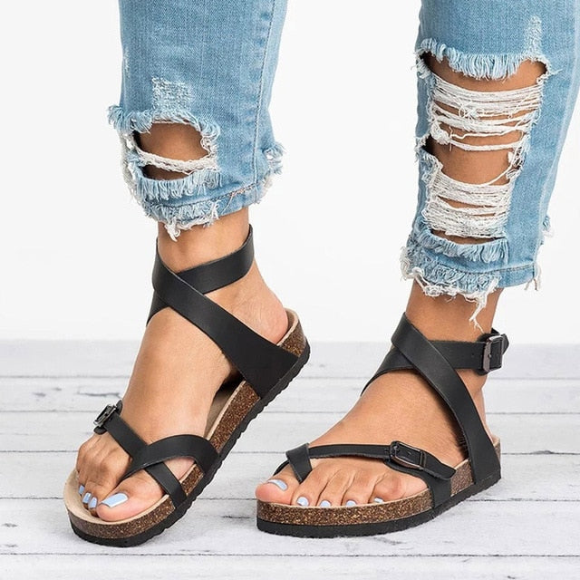 Flat Leather Sandals