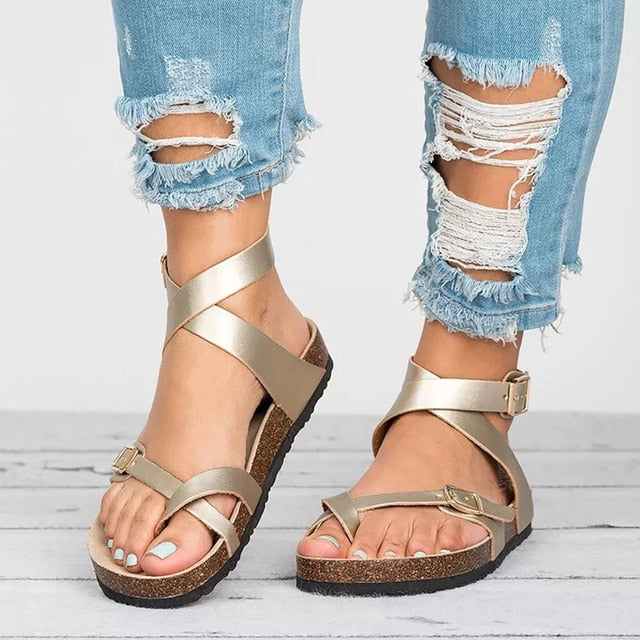 Flat Leather Sandals