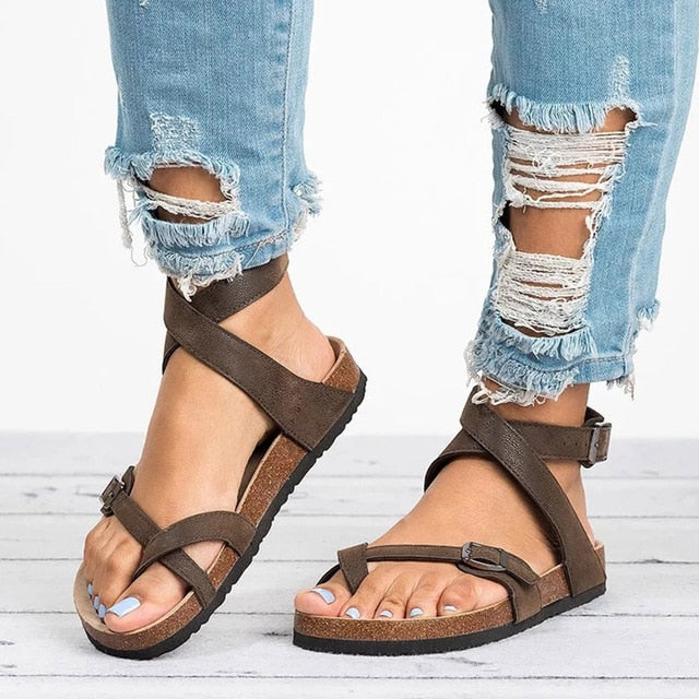 Flat Leather Sandals