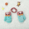 Fleece-Lined Children's Mittens with Bunny Motif & Cord – Buy 1 Get 1 Free – Ages 0–4