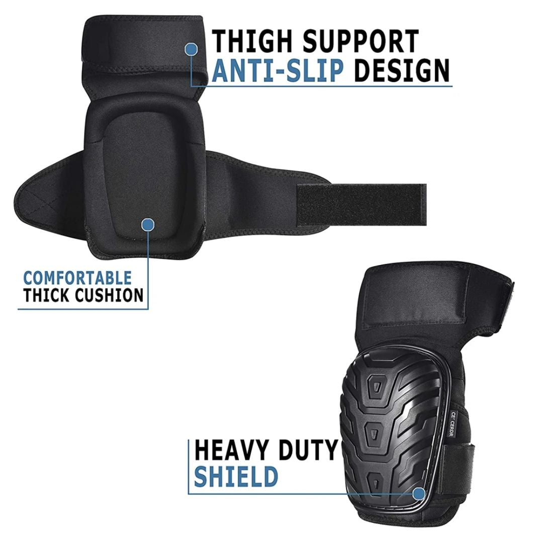 Professional Work Knee Protectors - Heavy Duty | Adjustable