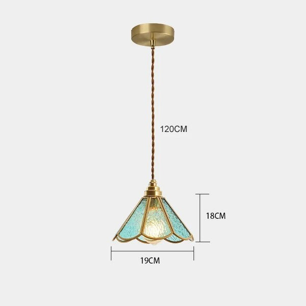 Classic Stained Glass Pendant Lamp | Vintage Stained Glass Pendant Lamp Brass Metal LED E27 110-240V Vibrant Colour Accents Timeless Vintage Style Elegant Finish Lighting 5-10m²