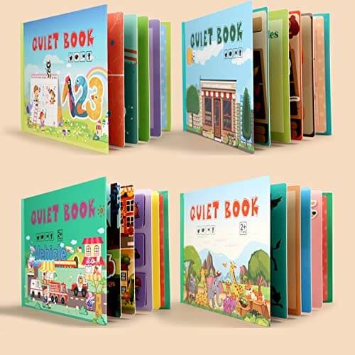 Interactive Toddler Learning Book with Velcro Activities and Storage Bag