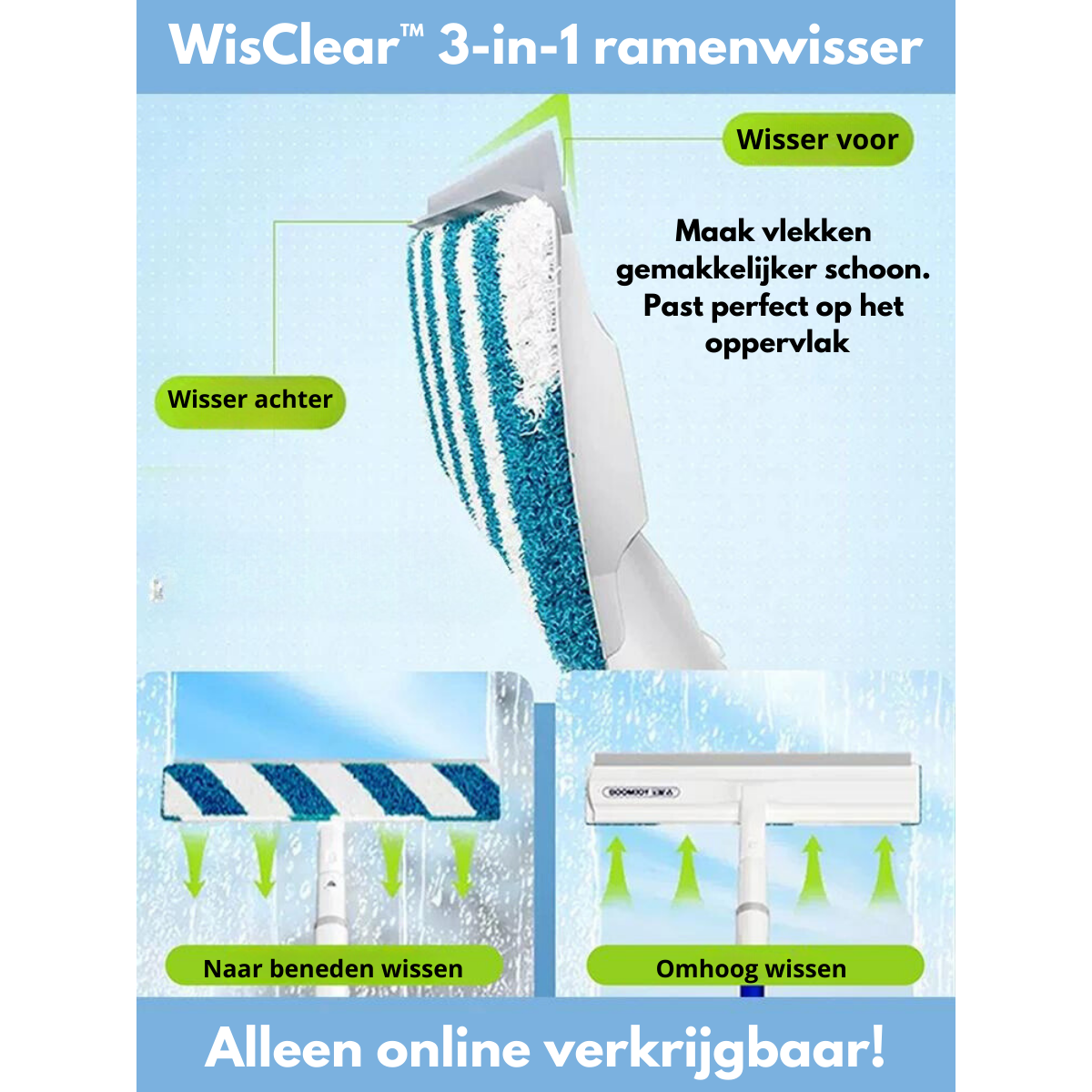 Functional 3-in-1 Window Cleaner – ClearView