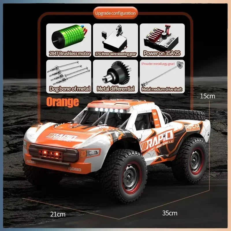 RC Monster Truck - 1:16 - 70KM/H | Brushless Motor | Drift Toy