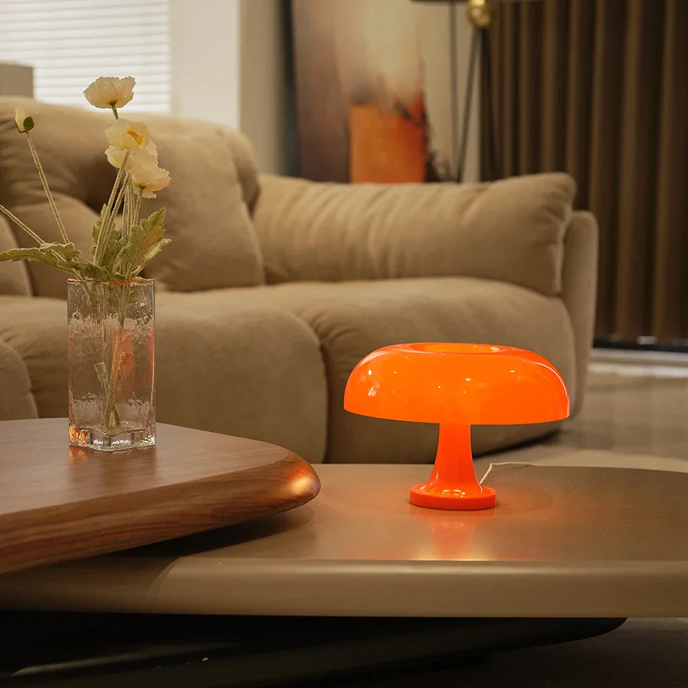 Retro Mushroom Table Lamp – Orange | Stylish Ambient Lighting