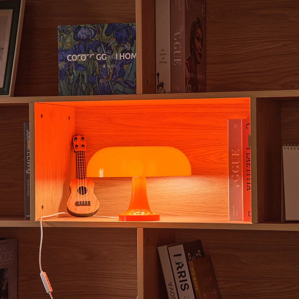 Retro Mushroom Table Lamp – Orange | Stylish Ambient Lighting