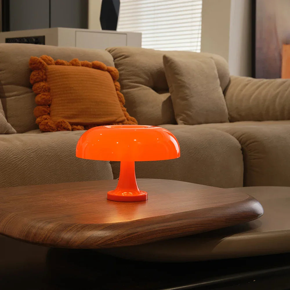 Retro Mushroom Table Lamp – Orange | Stylish Ambient Lighting