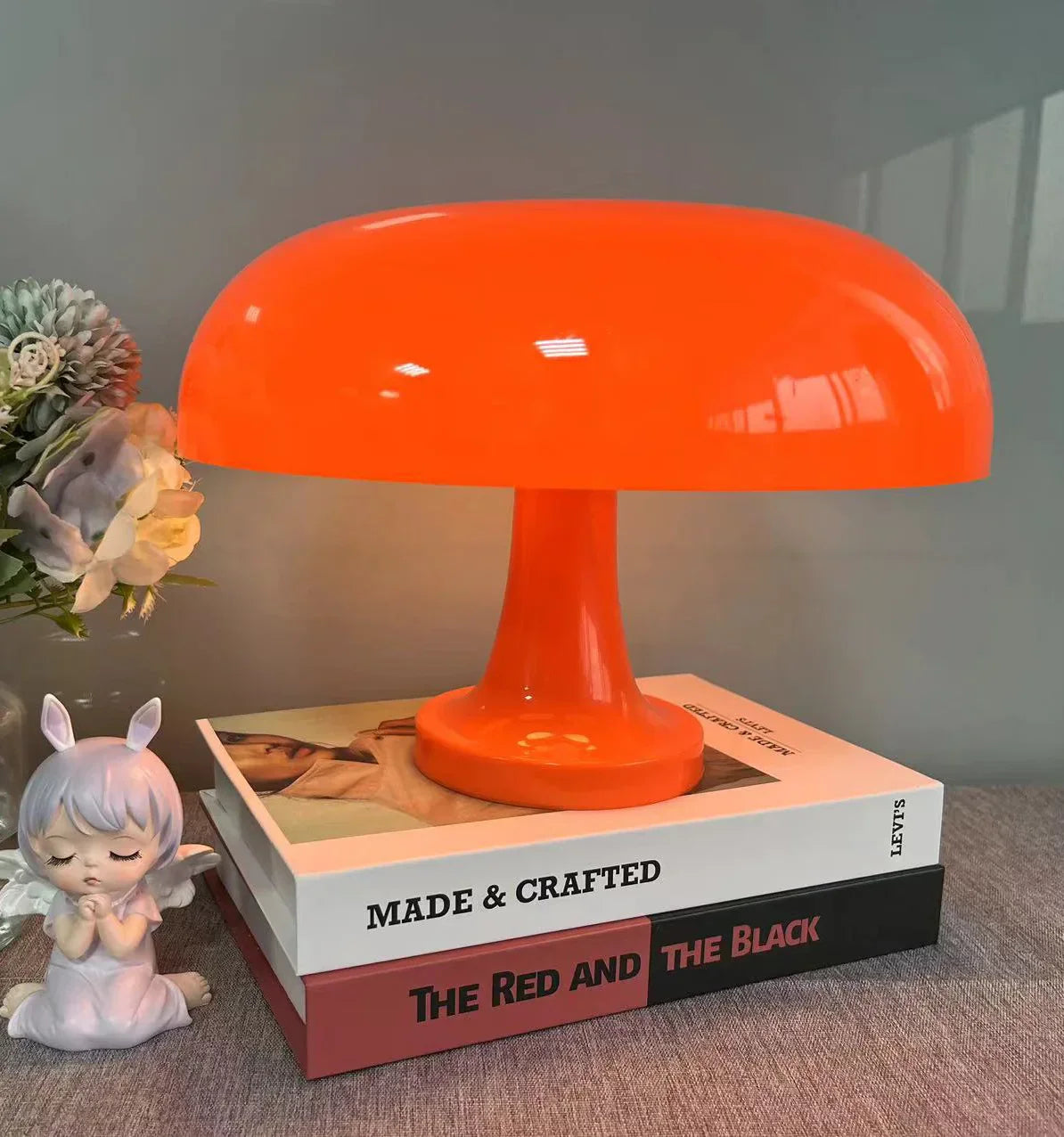 Retro Mushroom Table Lamp – Orange | Stylish Ambient Lighting