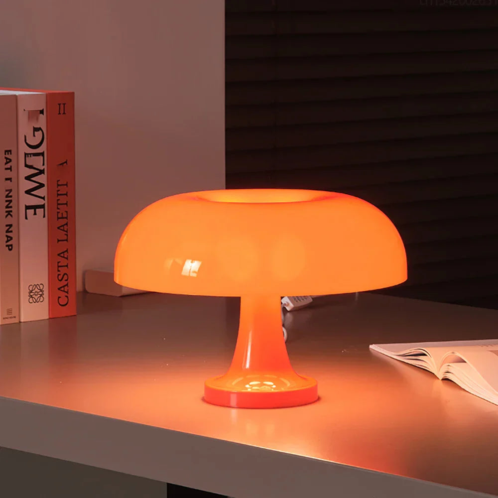 Retro Mushroom Table Lamp – Orange | Stylish Ambient Lighting