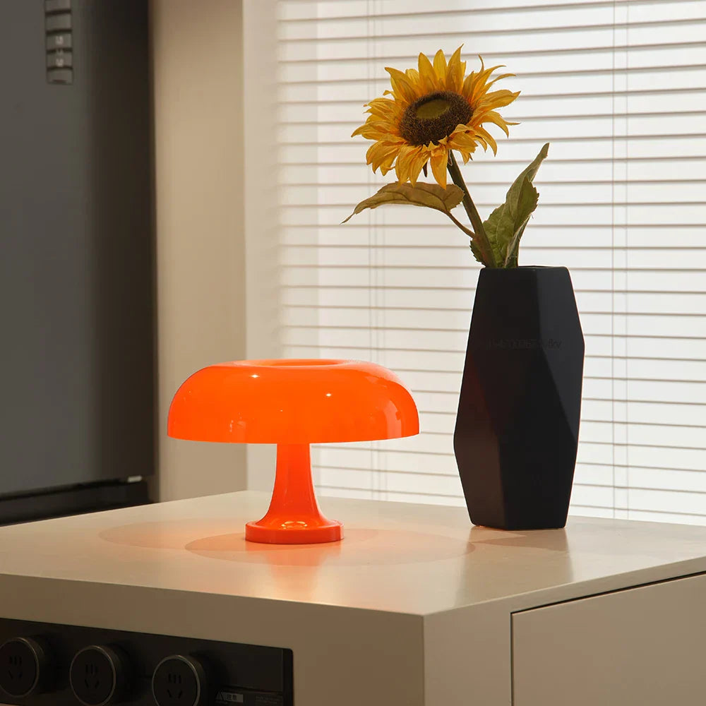 Retro Mushroom Table Lamp – Orange | Stylish Ambient Lighting