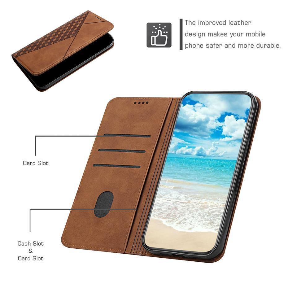 Rhombus Pattern Wallet Case for Samsung Galaxy S21/S20