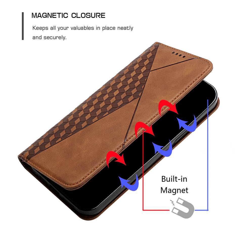 Rhombus Pattern Wallet Case for Samsung Galaxy S21/S20