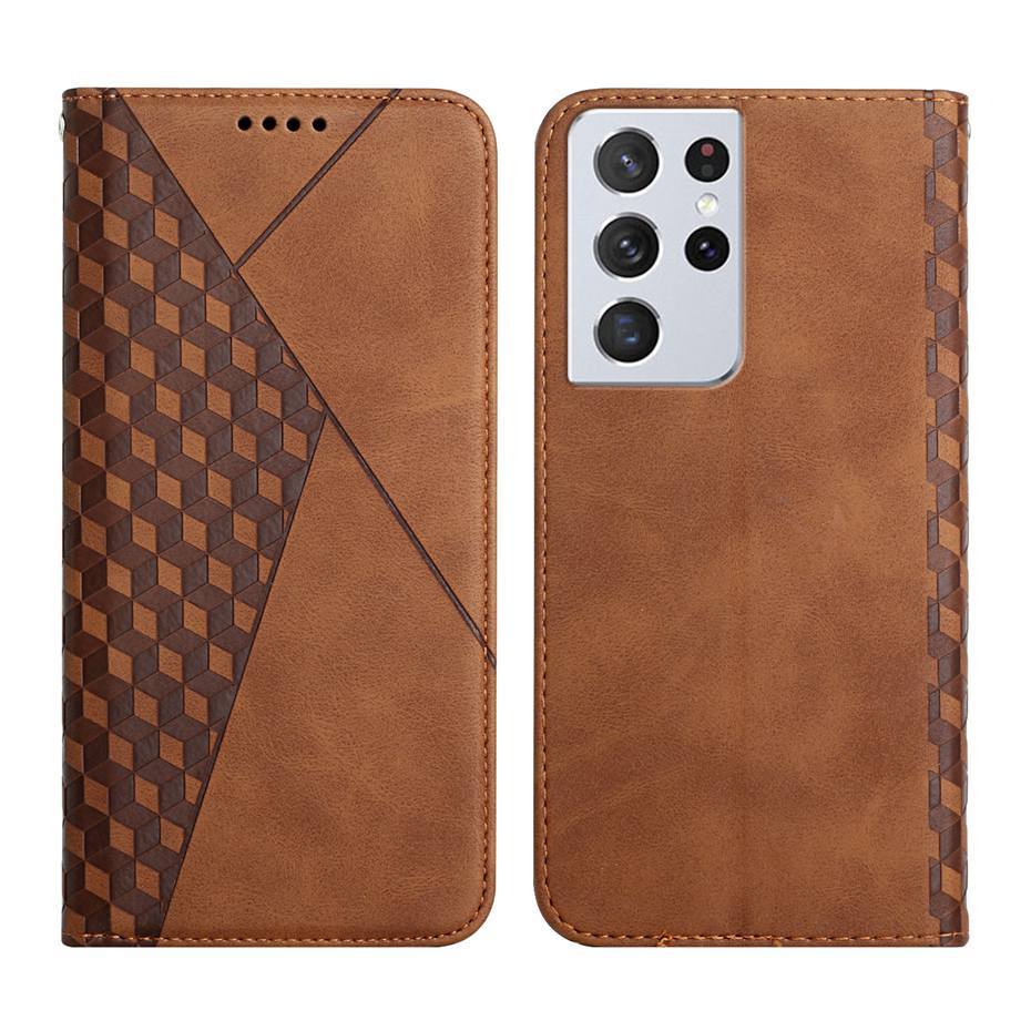 Rhombus Pattern Wallet Case for Samsung Galaxy S21/S20
