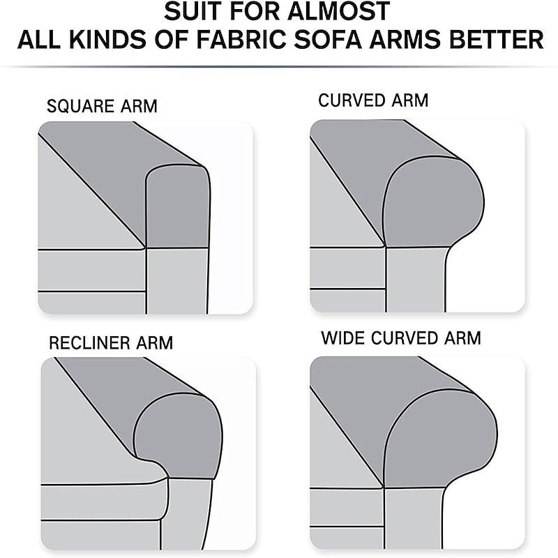 Stretch Armrest Covers – Spandex Covers for Chairs & Armchairs, Set of 2, Bordeaux