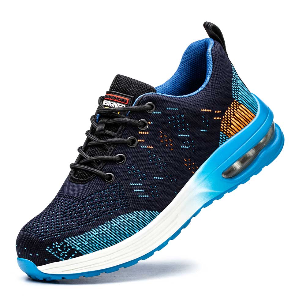 SafeSneakers Blue Air - Safety Shoe Sports Shoe Work Shoe Plastic Steel Toe