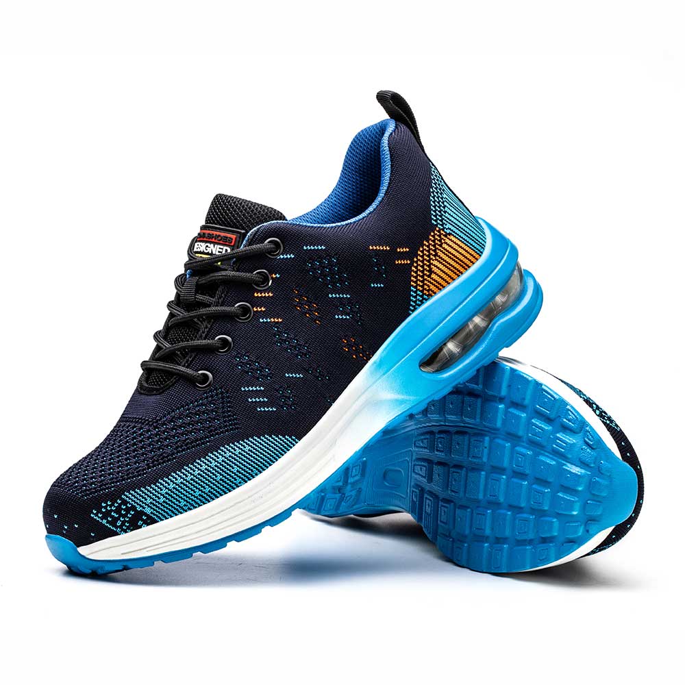 SafeSneakers Blue Air - Safety Shoe Sports Shoe Work Shoe Plastic Steel Toe