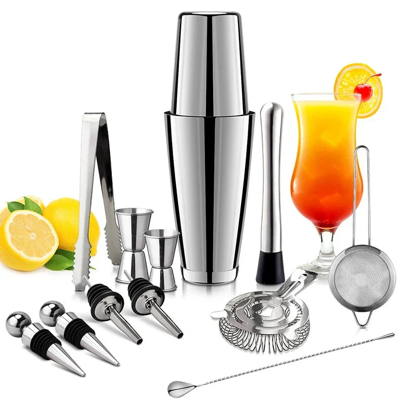 MixPro Cocktail Shaker Set Stainless Steel - Professional Bar Tools 8-Piece
