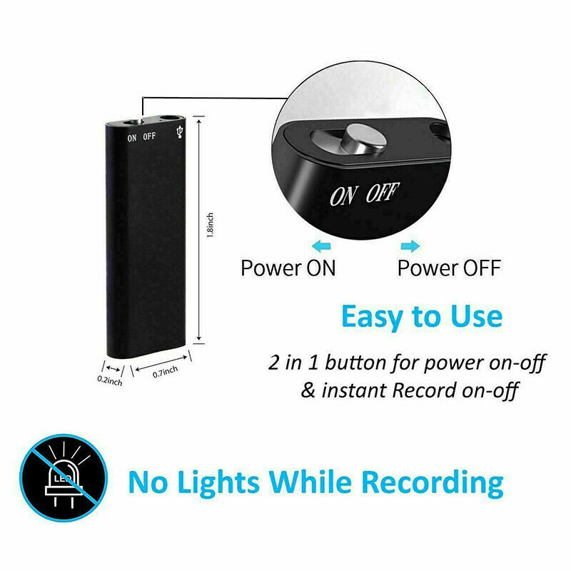 Mini Voice Recorder – Mini Audio Recorder – Mini Recording Device – Smallest Hidden Audio Recorder