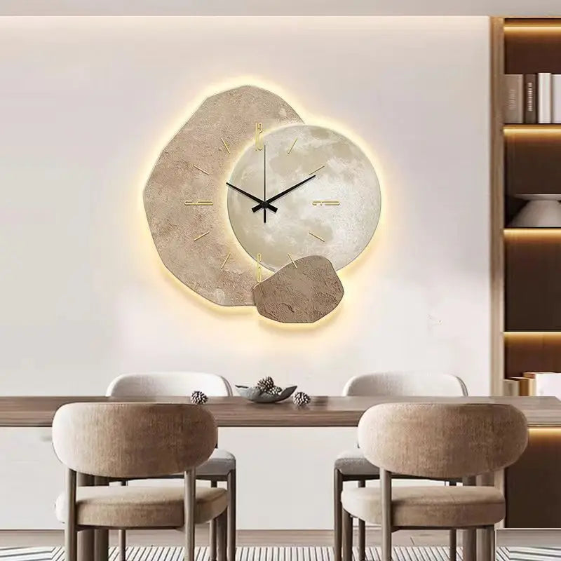 Scandinavian Luxury Wall Clock | Modern Design & Lighting