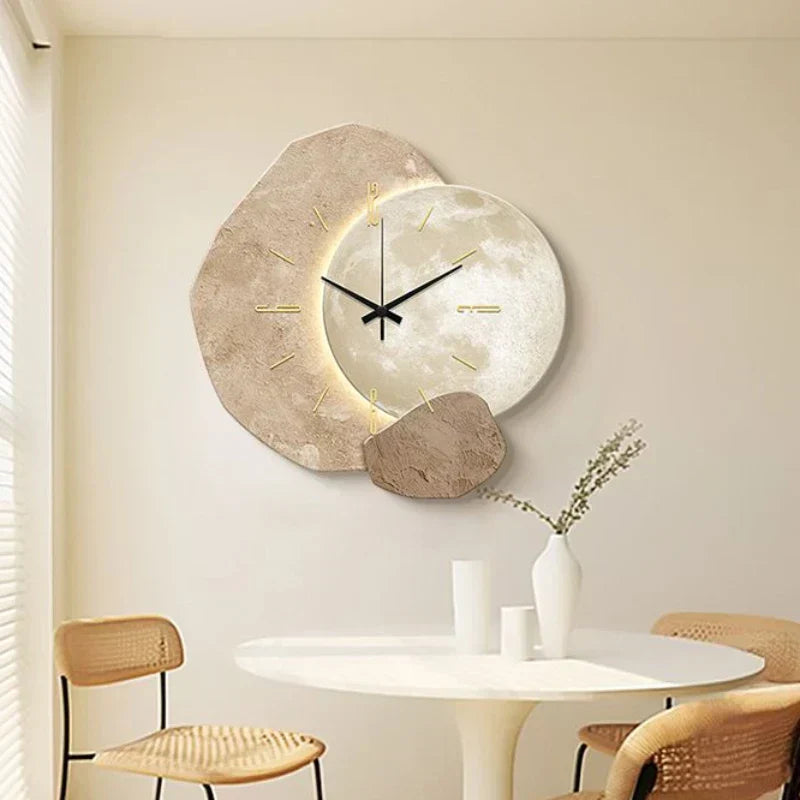 Scandinavian Luxury Wall Clock | Modern Design & Lighting