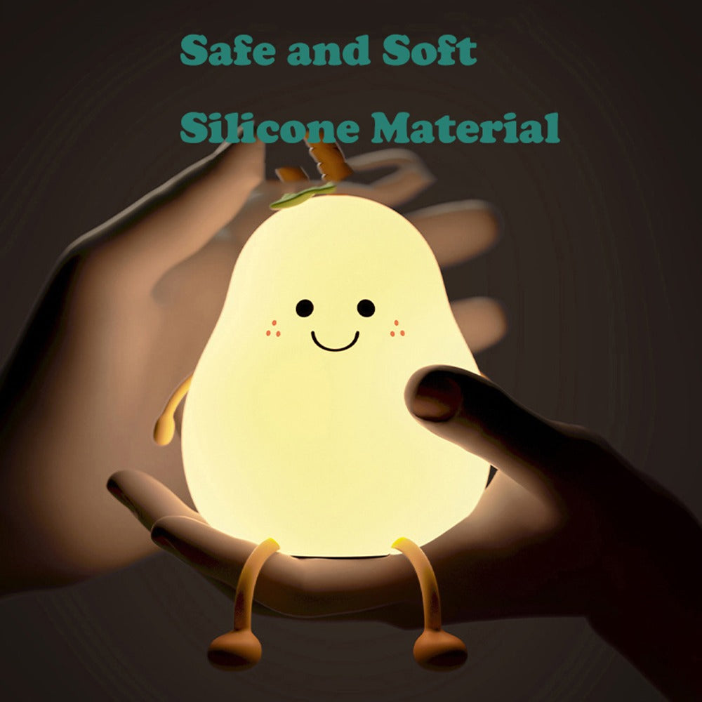 Pear Light - Safe Silicone Night Light - Dimmable Light