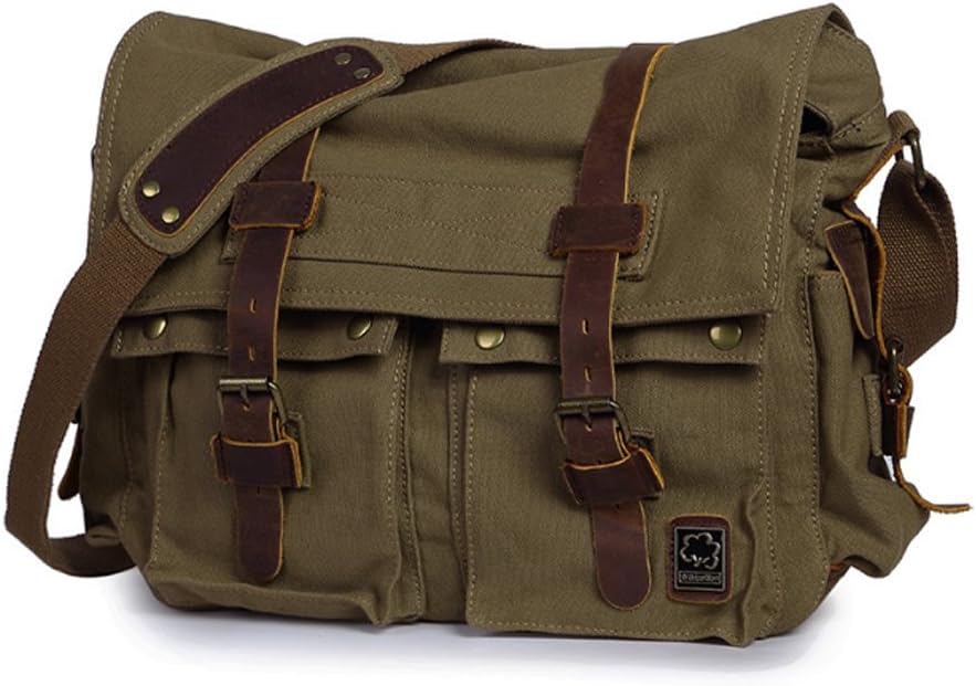 Shoulder Bag for Men - Canvas - Laptop Compartments