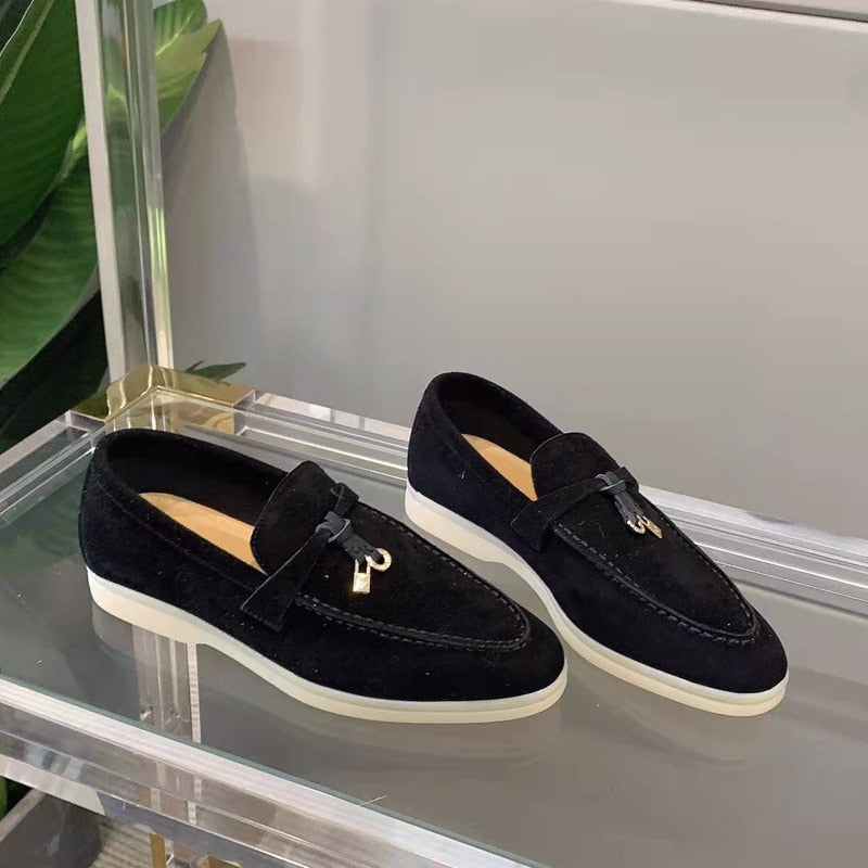 Selin | Suede Ladies' Loafers | Timeless Elegance | Soft Luxury Lining | Available in Black, Beige, Apricot | Suitable for Formal and Casual Occasions | High-Quality Material | Comfortable Fit | Sizes 35-43