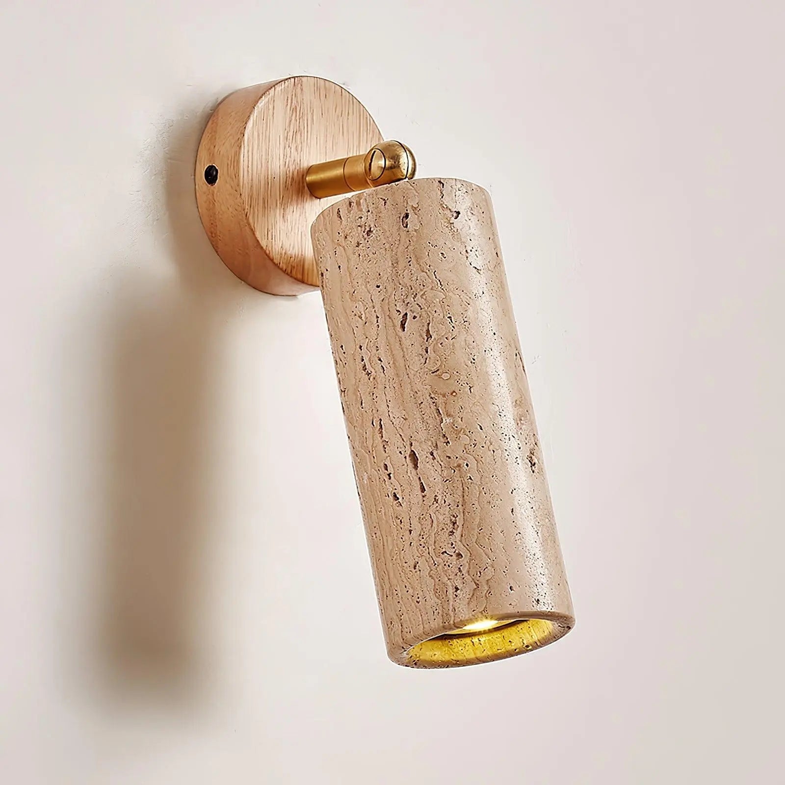 Lâit Wall Lamp – Luxe Design with Wooden and Travertine Details