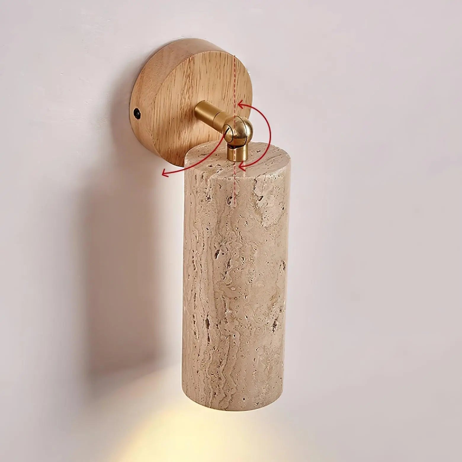 Lâit Wall Lamp – Luxe Design with Wooden and Travertine Details
