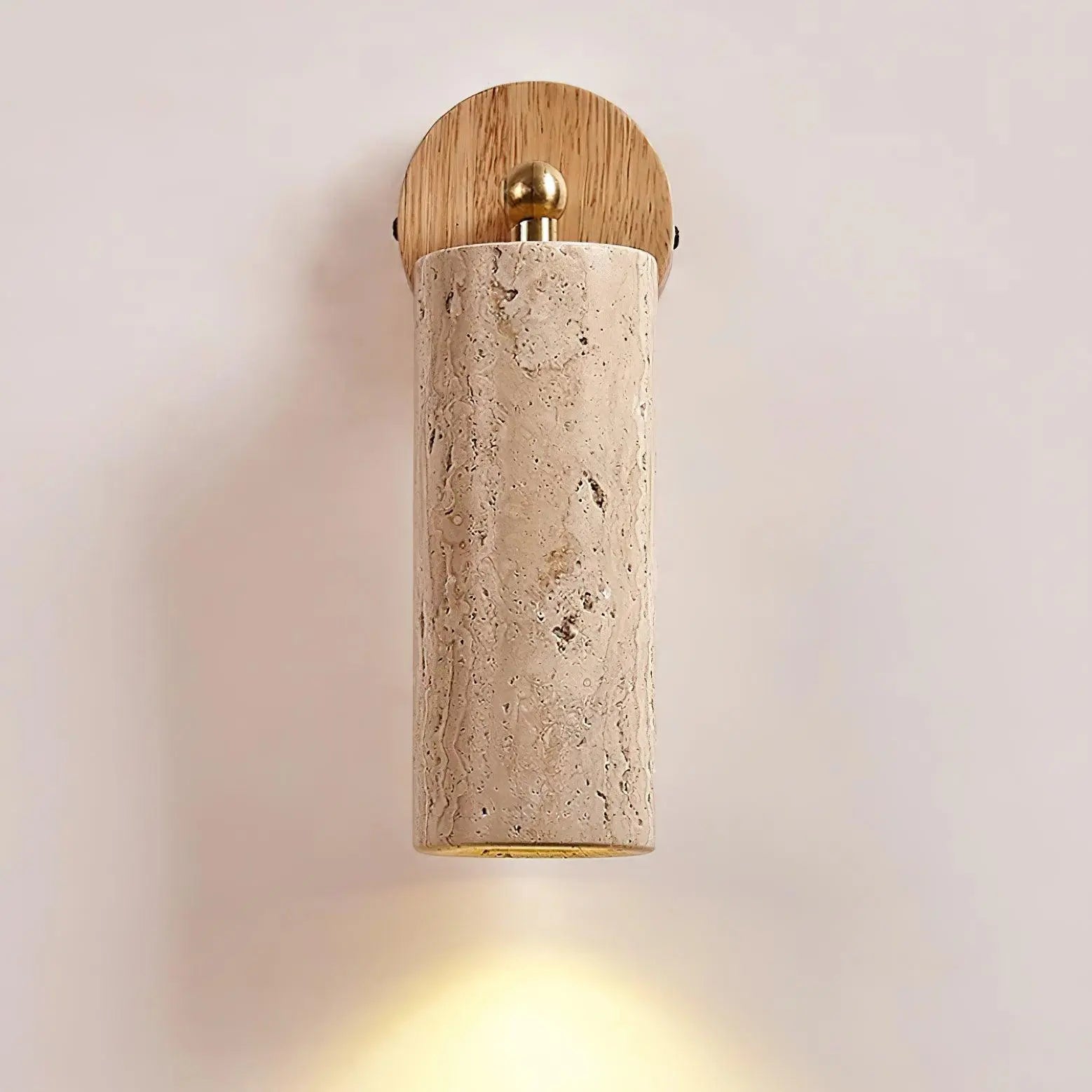 Lâit Wall Lamp – Luxe Design with Wooden and Travertine Details