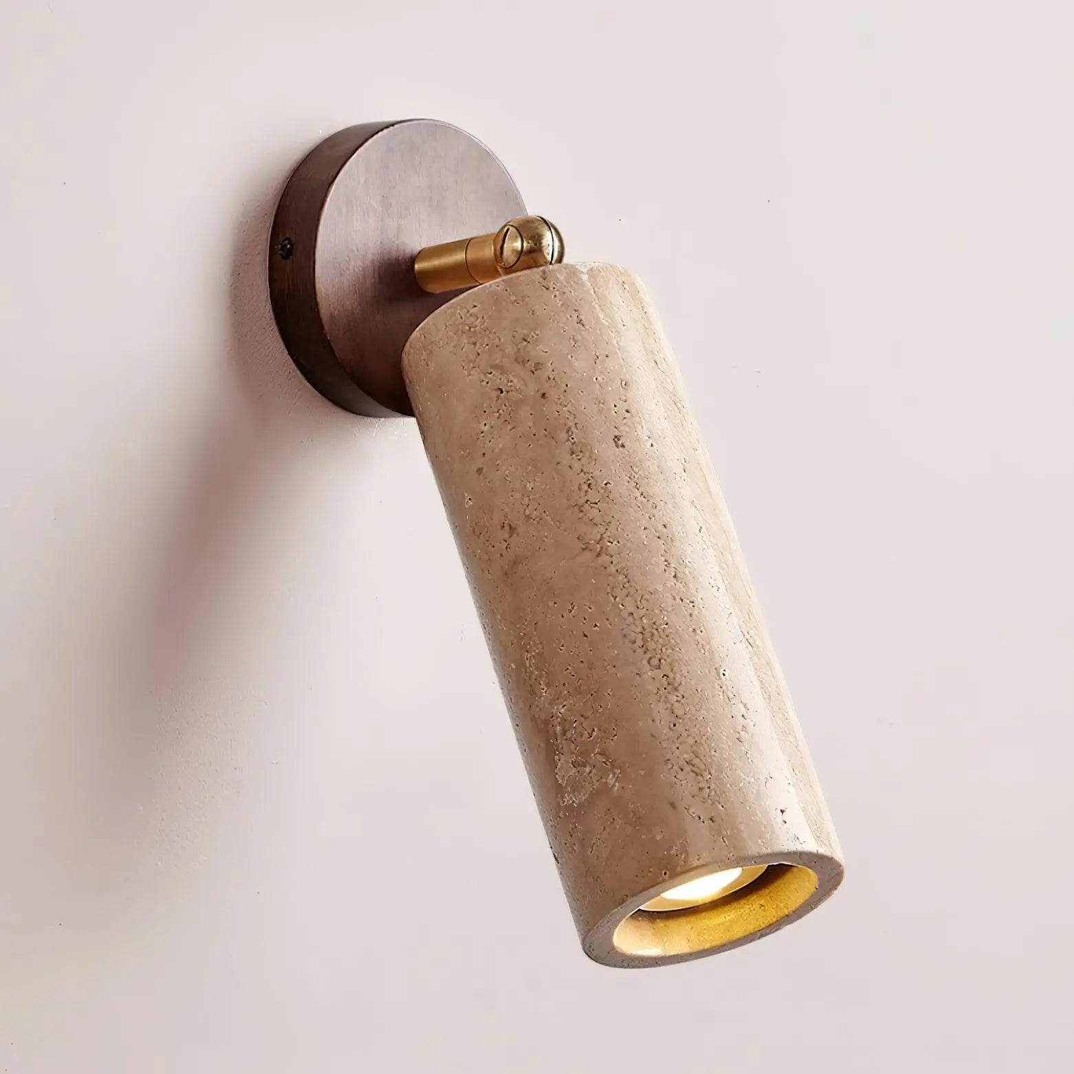 Lâit Wall Lamp – Luxe Design with Wooden and Travertine Details