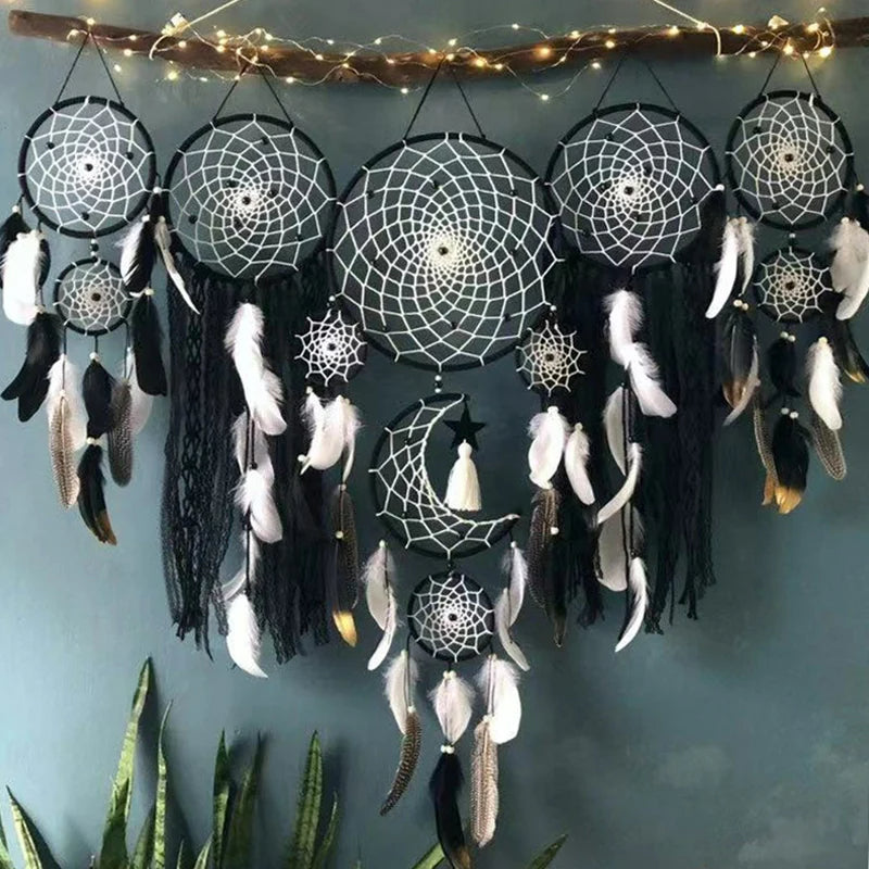 Bohemian Dreamcatcher Set - Handwoven Decoration | 5 Pieces