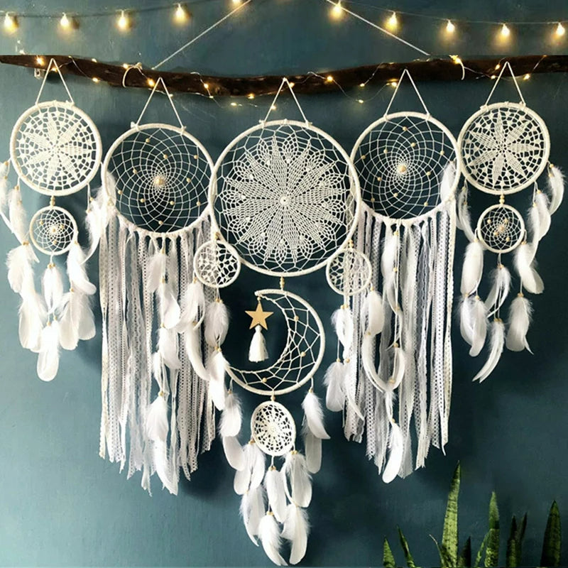 Bohemian Dreamcatcher Set - Handwoven Decoration | 5 Pieces