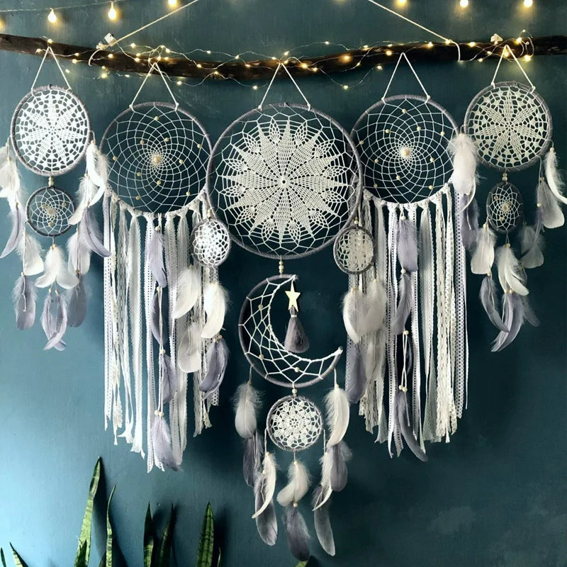 Bohemian Dreamcatcher Set - Handwoven Decoration | 5 Pieces