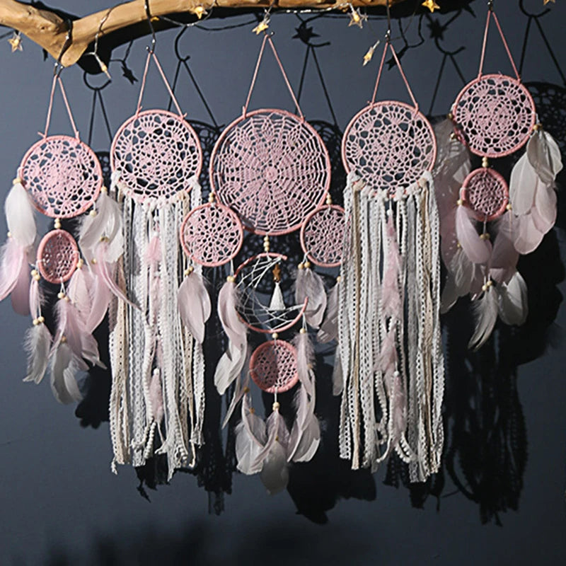 Bohemian Dreamcatcher Set - Handwoven Decoration | 5 Pieces