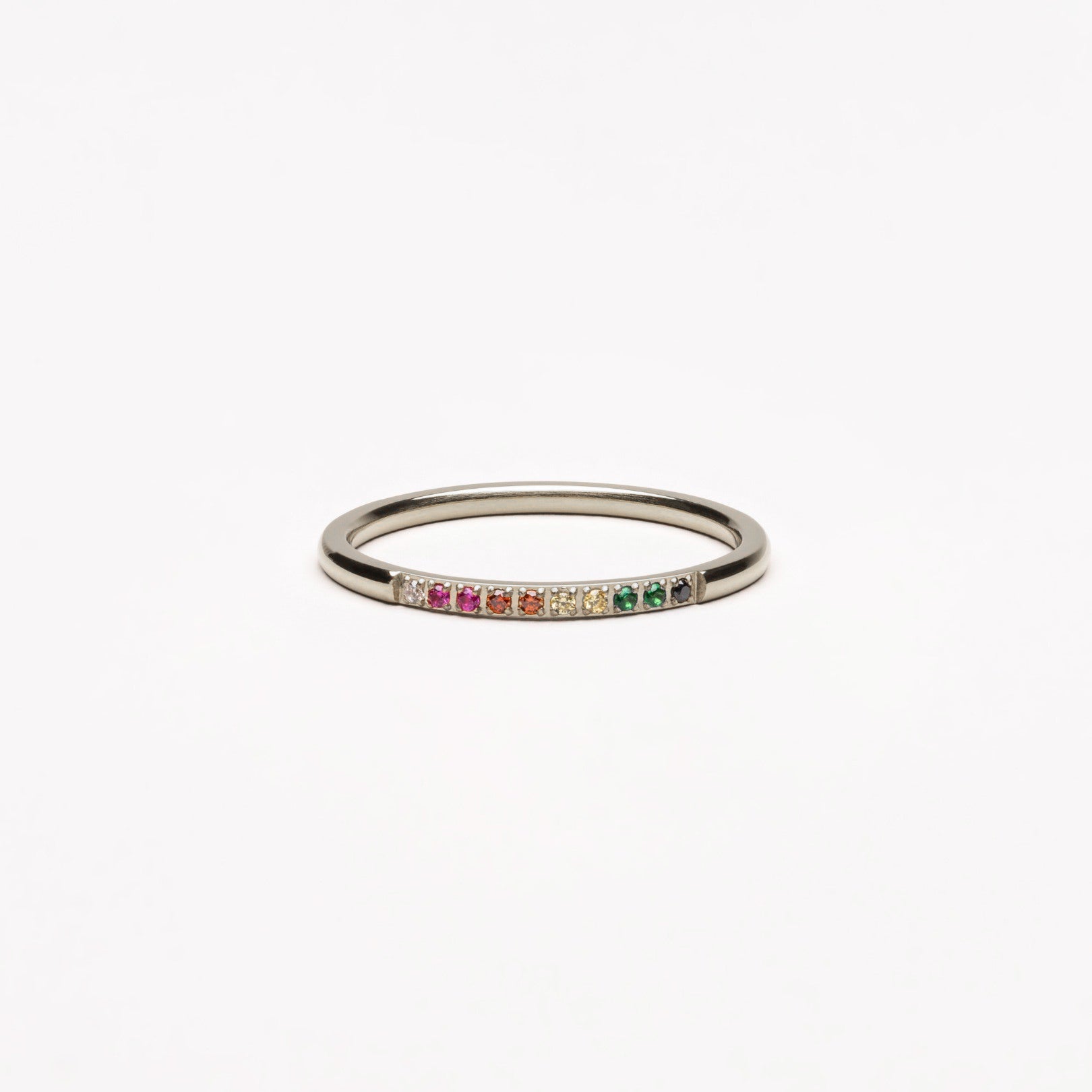 Golden Ring with Colourful Stones – Solene
