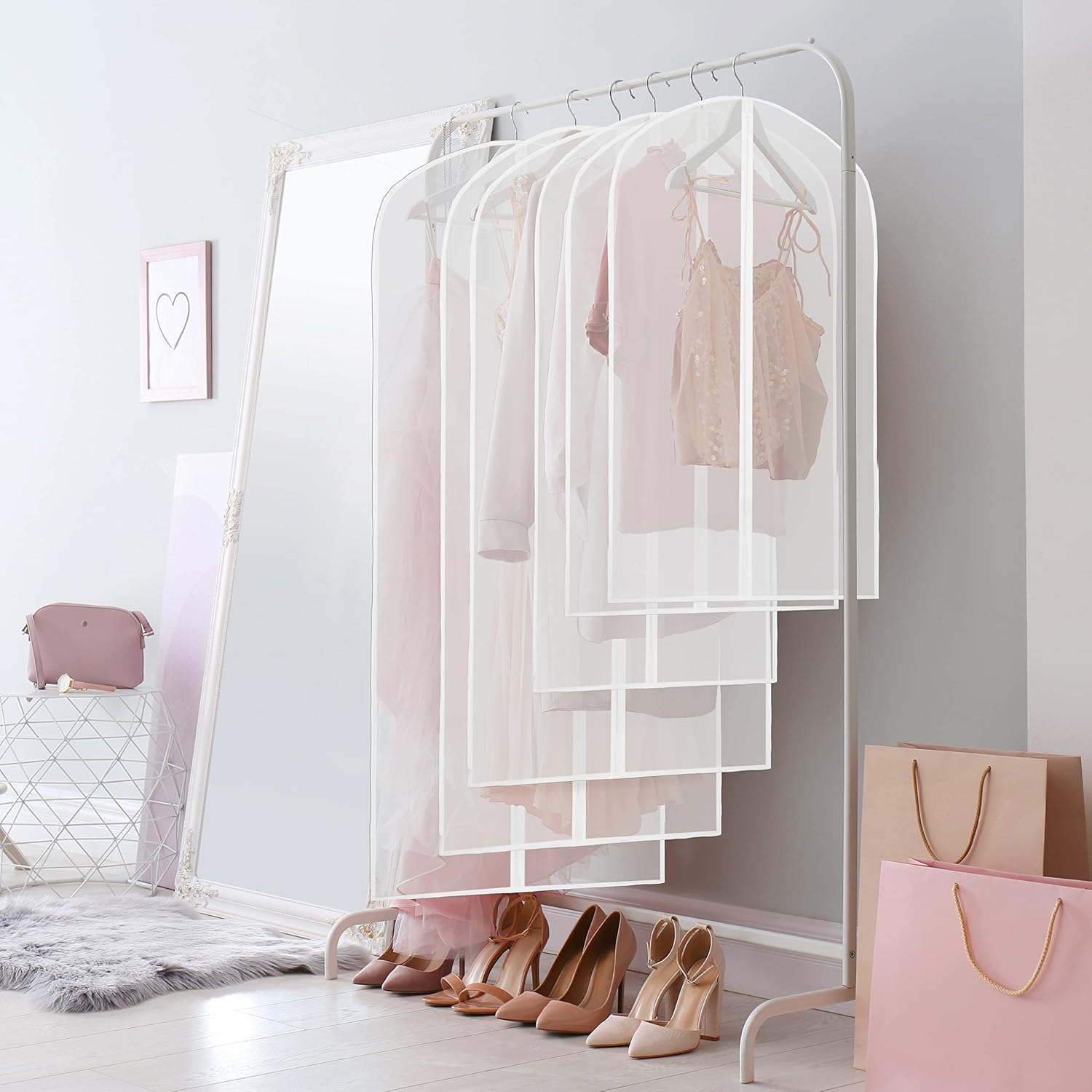 Clear Full-Length Garment Bags – 10 Pack Suit and Dress Storage Bags (Buy 1, Get 1 FREE)