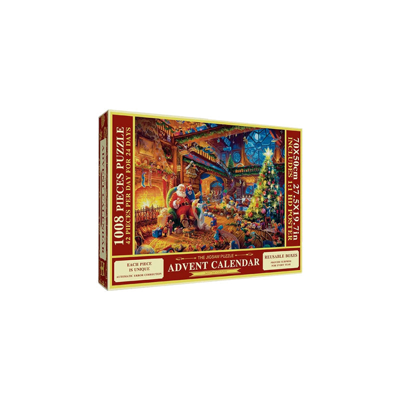 Christmas Puzzle Advent Calendar – 1008 Pieces, Daily Puzzle Fun