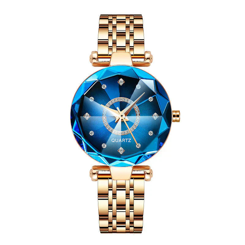 Waterproof Ladies' Watch with Starry Diamond Dial