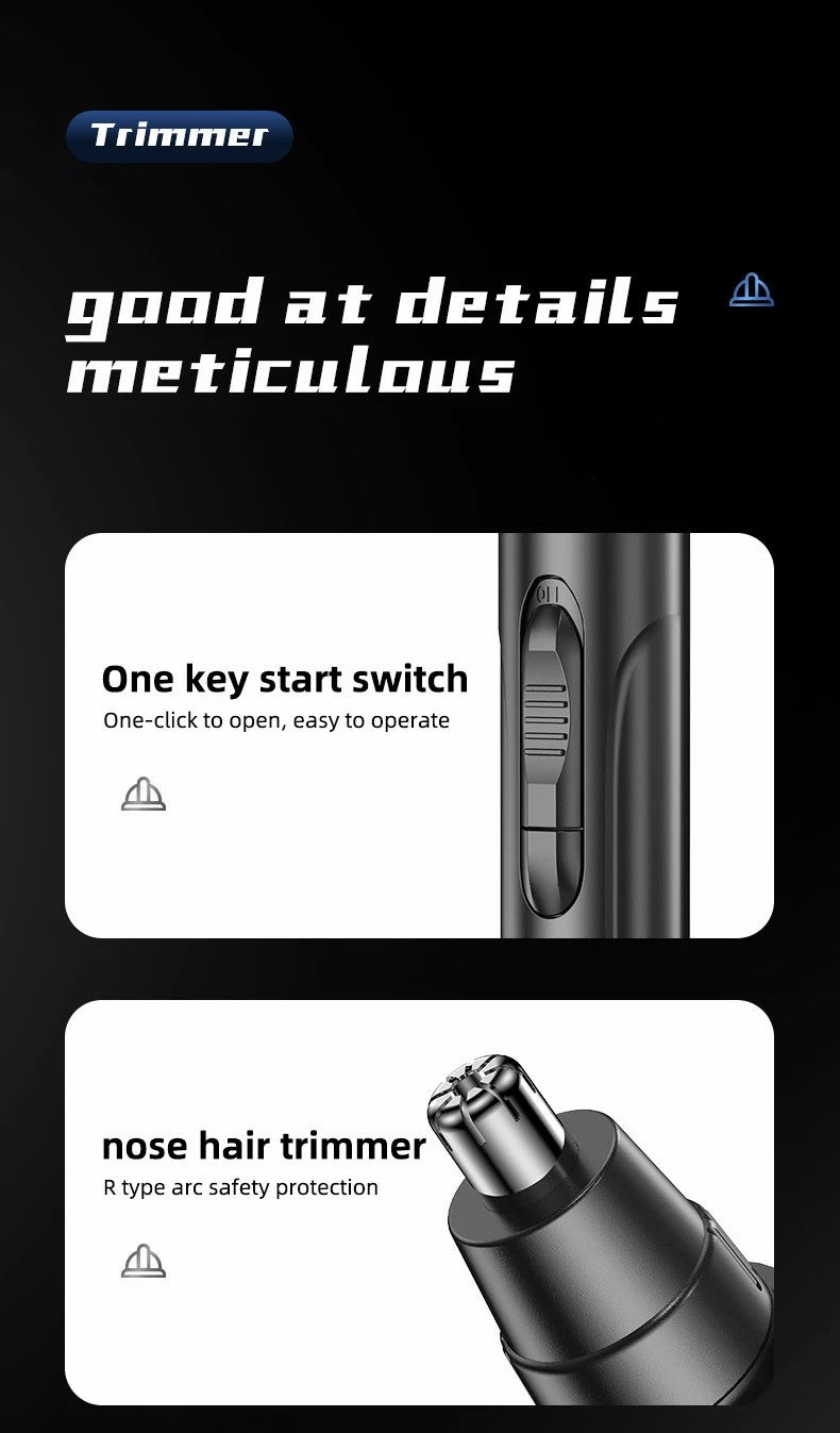 Nose & Ear Hair Trimmer - Pain-Free & Rechargeable