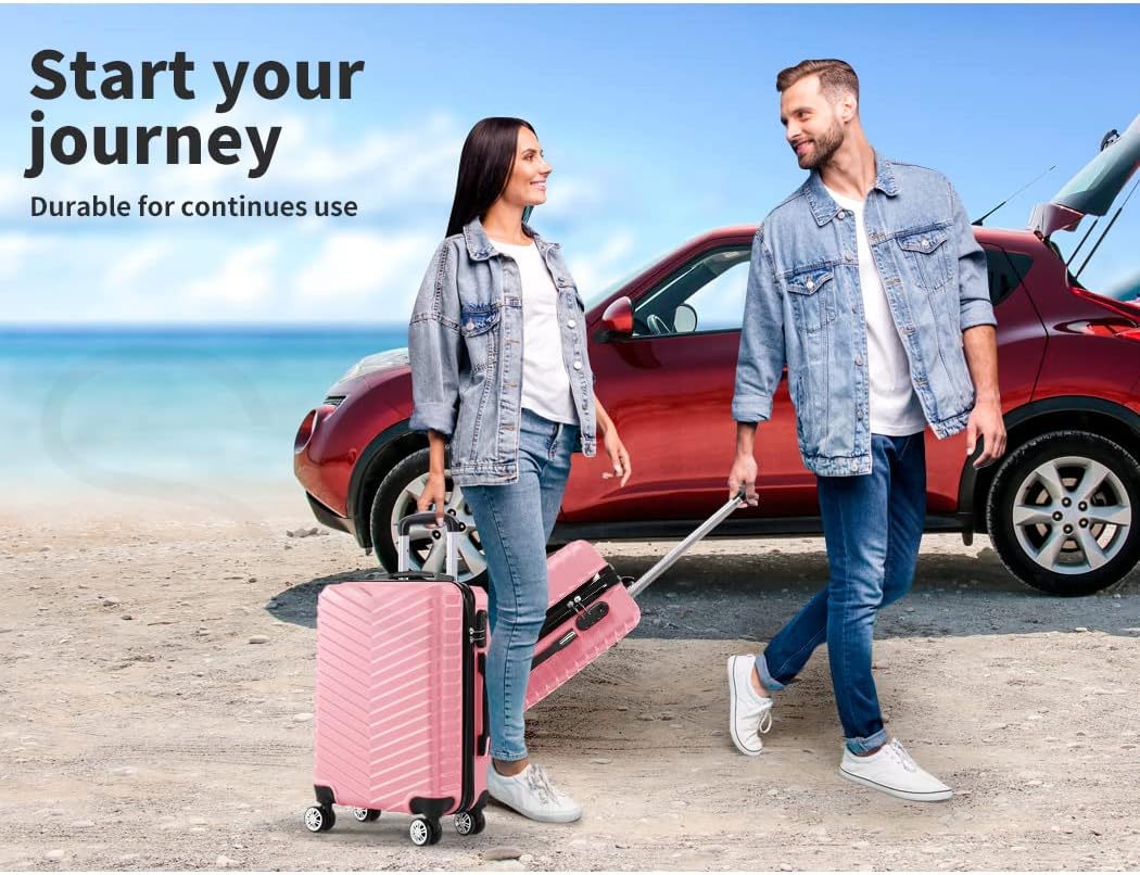 20" Hard Shell Cabin Suitcase with Lock & Spinner Wheels – Rosemont