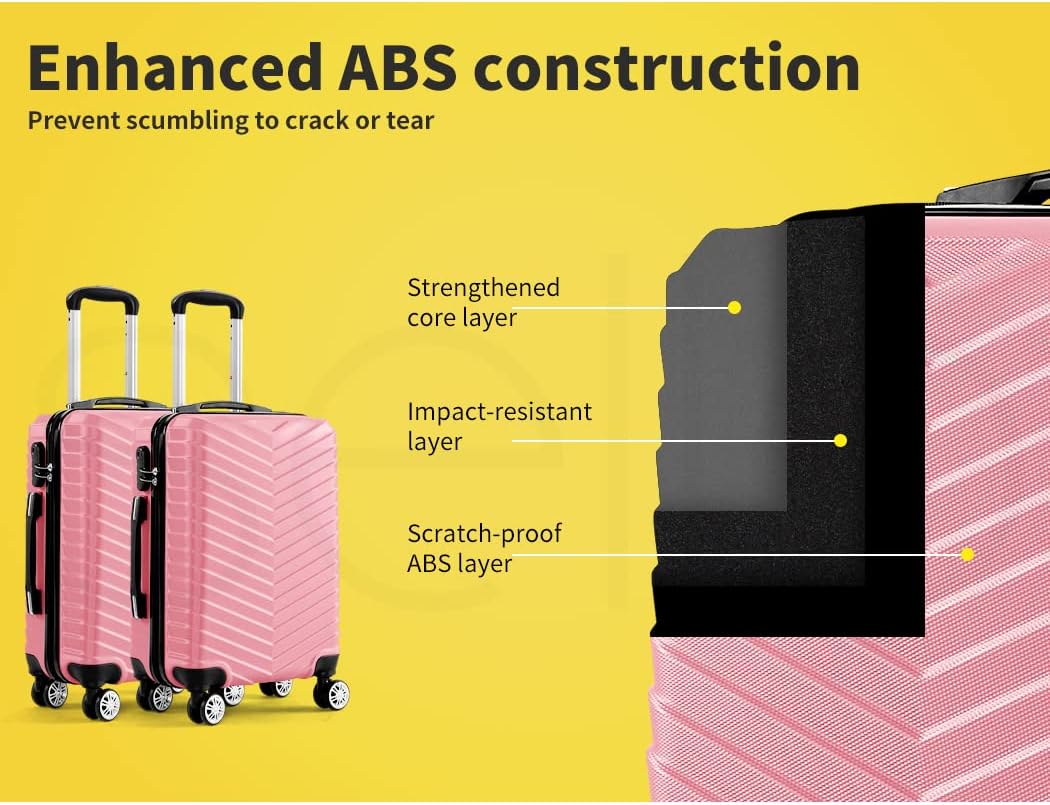 20" Hard Shell Cabin Suitcase with Lock & Spinner Wheels – Rosemont