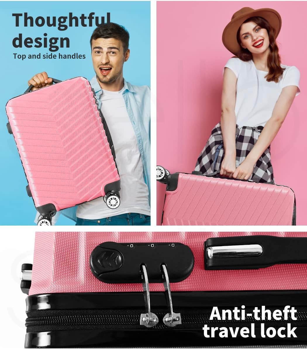 20" Hard Shell Cabin Suitcase with Lock & Spinner Wheels – Rosemont