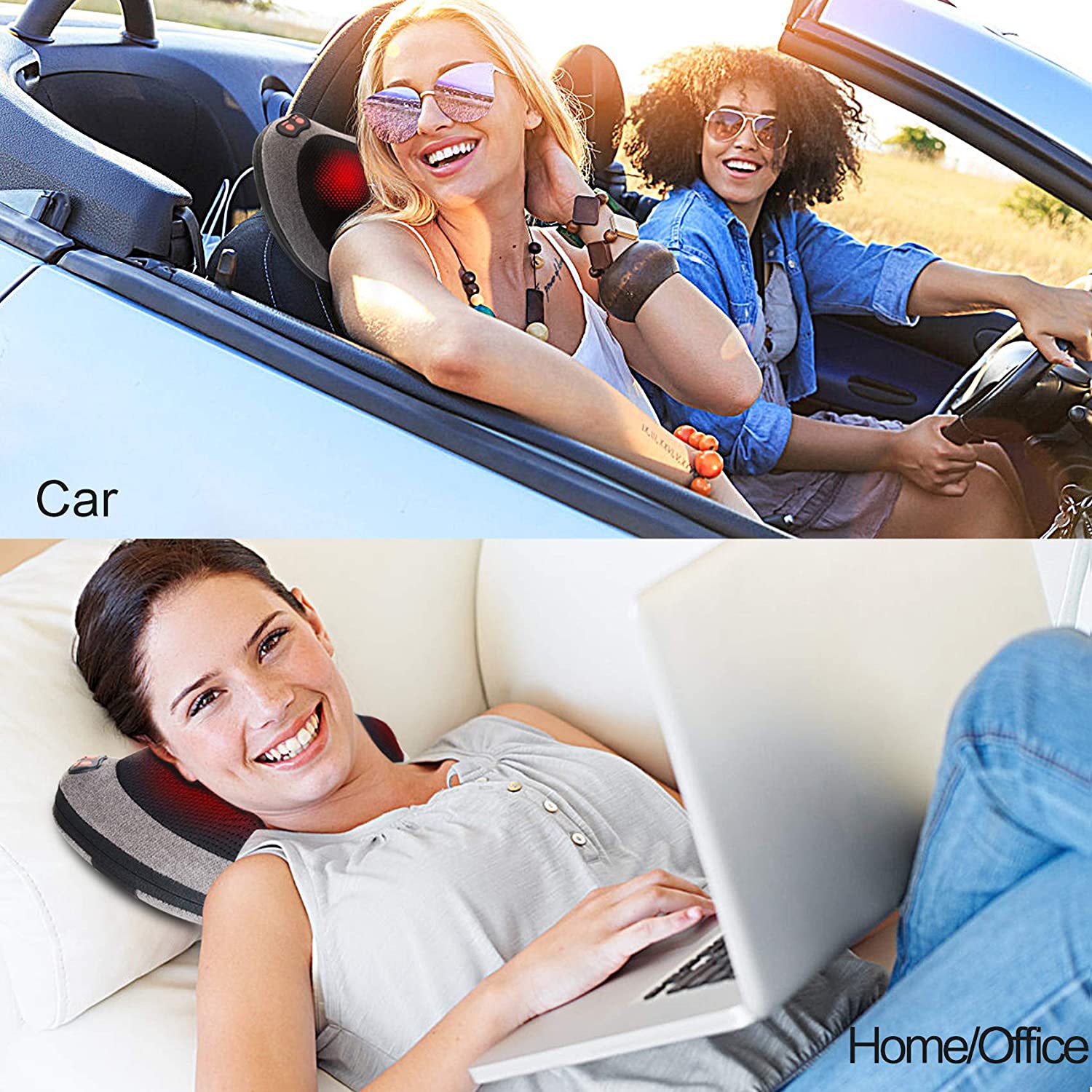 Ergonomic Massage Cushion – With Magnetotherapy and Adjustable Speed for Ultimate Relaxation