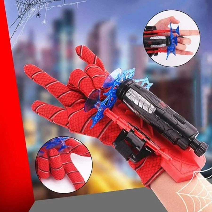 Interactive Superhero Hand Toy with Spider Launcher – For Children Aged 3 and Up