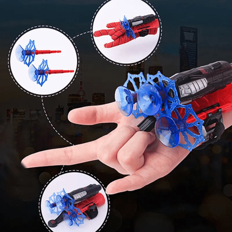 Interactive Superhero Hand Toy with Spider Launcher – For Children Aged 3 and Up